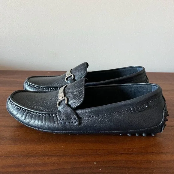 Cole Haan Horsebit Driving Loafers Navy Leather Slip On Mens Size 9.5M - Picture 4 of 9